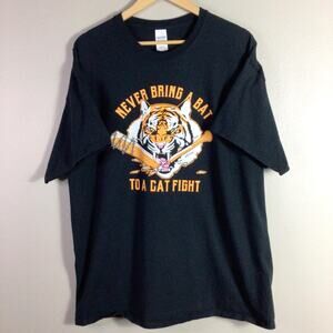 Tigers Walking Dead Shiva Bat To A Cat Fight T Shirt 2XL